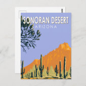 Sonoran Desert Arizona  Art Briefkaart (Voorkant / Achterkant)