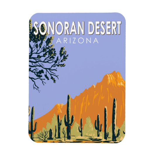 Sonoran Desert Arizona  Art Magneet (Verticaal)