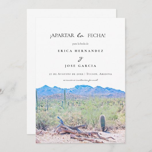 Sonoran Desert flat© Apartar la fecha! Kaart (Voorkant / Achterkant)