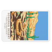 Sonoran Desert National Monument Rattlesnake Retro Magneet (Horizontaal)