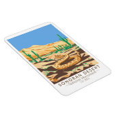 Sonoran Desert National Monument Rattlesnake Retro Magneet (Rechterzijde)