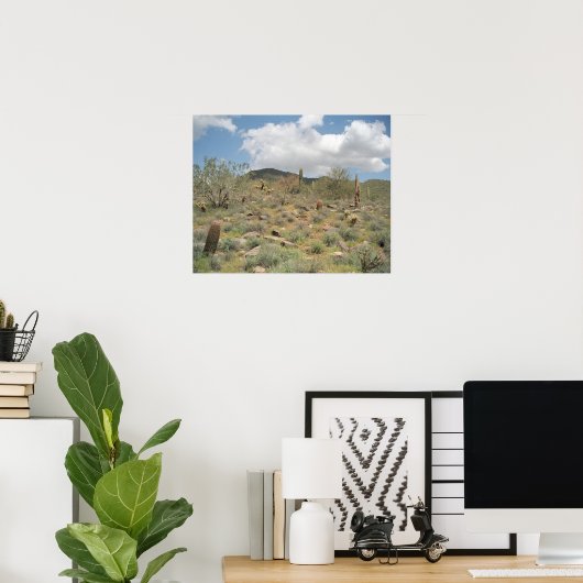 Sonoran Desert Pastoral Art Afdrukfoto-Posters Poster (Thuiskantoor)