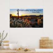 Sonoran Desert sunset Arizona met saguaro cactus Poster (Keuken)