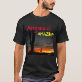 Sonoran Desert sunset Arizona met saguaro cactus T-shirt