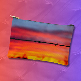 Sonoran Desert Zonsondergang Prikkeldraad Foto Etui
