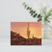 sonoran sunset met text briefkaart (Staand voorkant)