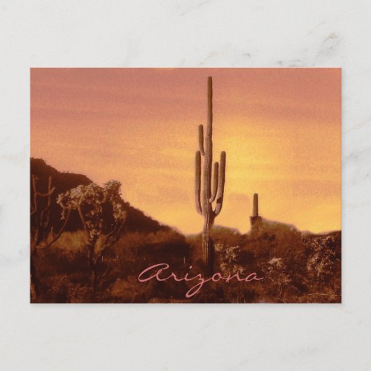 sonoran sunset met text briefkaart (Voorkant)