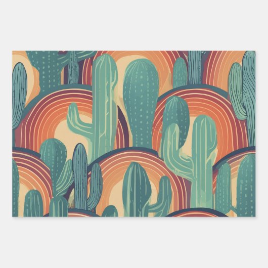 Sonoran-Zonsondergangen Inpakpapier Vel (Voorkant)