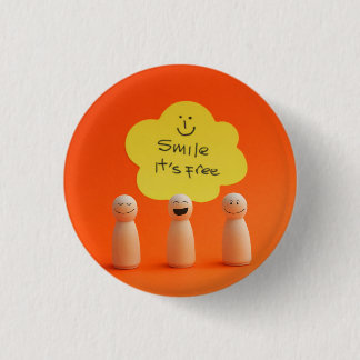 Sonríe, es gratis ronde button 3,2 cm