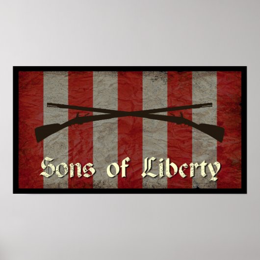 Sons Bevrijdingsvlag met twee musketten Poster (Voorkant)