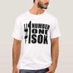 Sons Birthdays Gifts : Nummer één zoon T-shirt<br><div class="desc">De nummer één zoon is een modern collectie van leuke cadeautjes en cadeauideeën, ontworpen voor je om je #1 zoon te geven met Kerstmis, verjaardagsfeestjes, verjaardagen, feestdagen en speciale gelegenheden. Elke stijlvolle, moderne gave voor nummer één Sons is aanpasbaar: Voeg je eigen tekst, persoonlijke boodschap, afbeeldingen, afbeeldingen of foto's/foto's toe...</div>