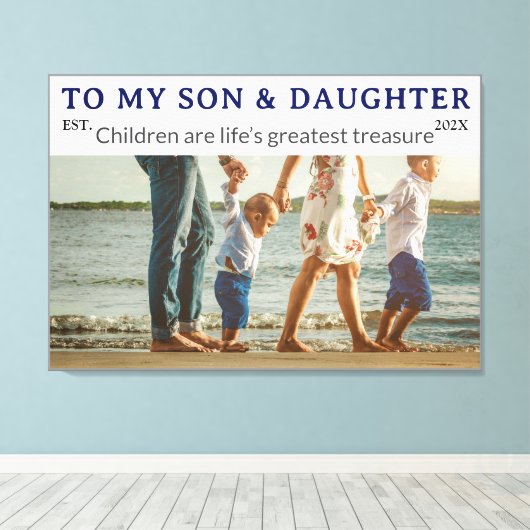 Sons & Daughters Day – Custom Family Canvas (Insitu (Houten vloer))
