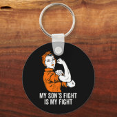 Son's Fight is mijn strijd tegen leukemie bewustzi Sleutelhanger (Voorkant)