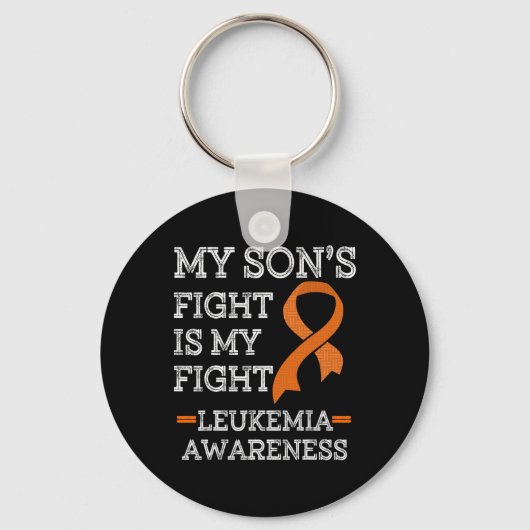 Son's Fight Is My Fight Leukemie Bewustzijn 1 Sleutelhanger (Voorkant)