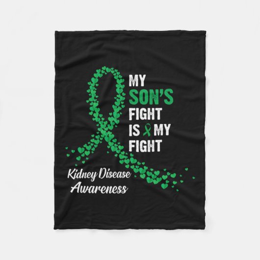 Son's Fight My Kidney Disease Awareness Fleece Deken (Voorkant)