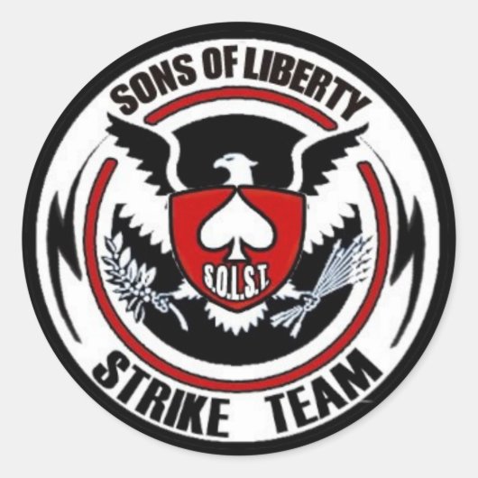 Sons Liberty Strike Team Ronde Sticker (Voorkant)