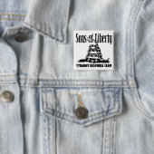 Sons Liberty TYRANNY RESPONSE TEAM-toets Vierkante Button 5,1 Cm (In situ)