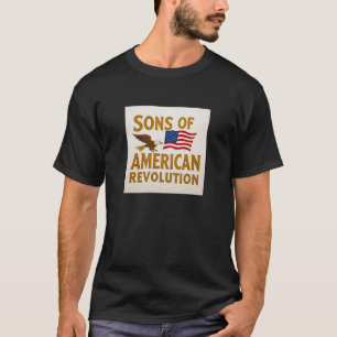  Sons of American Revolution Eagle Flag Verenigde  T-shirt