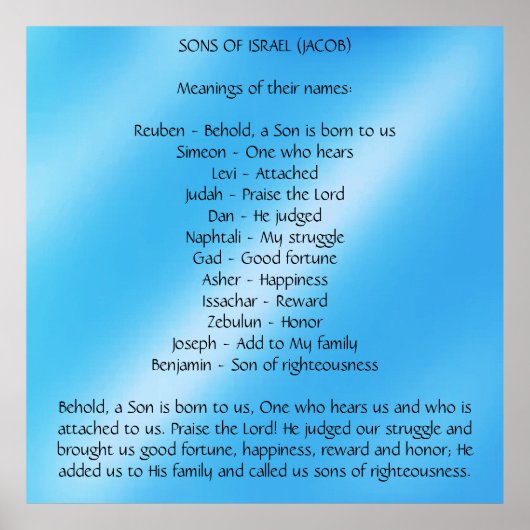 Sons of Israel Poster (Voorkant)