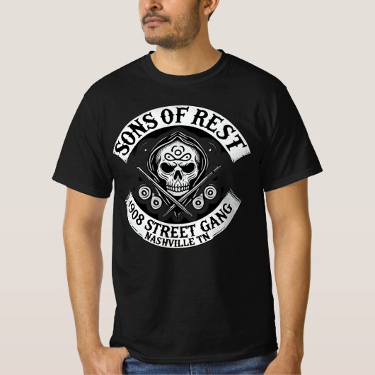 SONS OF REST 🔪 Nashville TN C. 1908 Street Gang T-shirt (Voorkant)