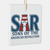 Sons of the American Revolution beroemd gemaakt do Keramisch Ornament (Rechts)
