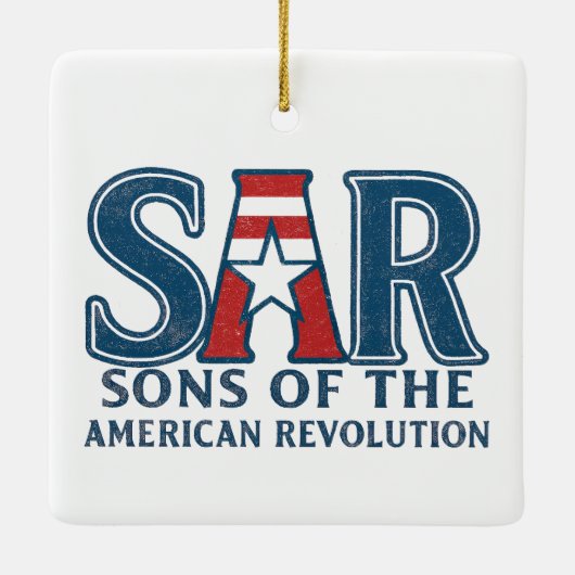 Sons of the American Revolution beroemd gemaakt do Keramisch Ornament (Achterkant)