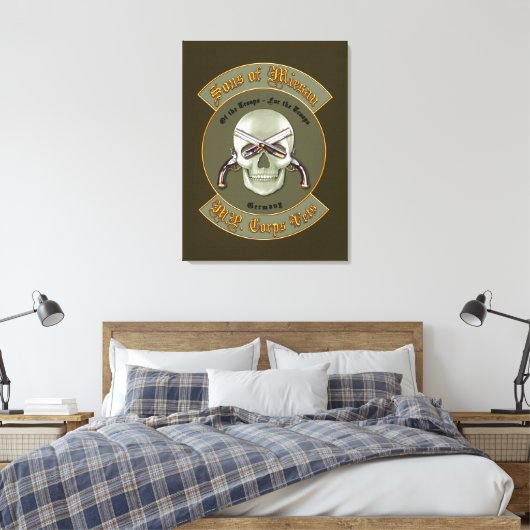 Sons van Miesau Canvas Afdruk (Insitu (Slaapkamer))