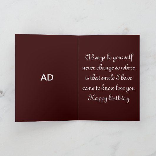 Sons verjaardagskaart kaart (Binnen)