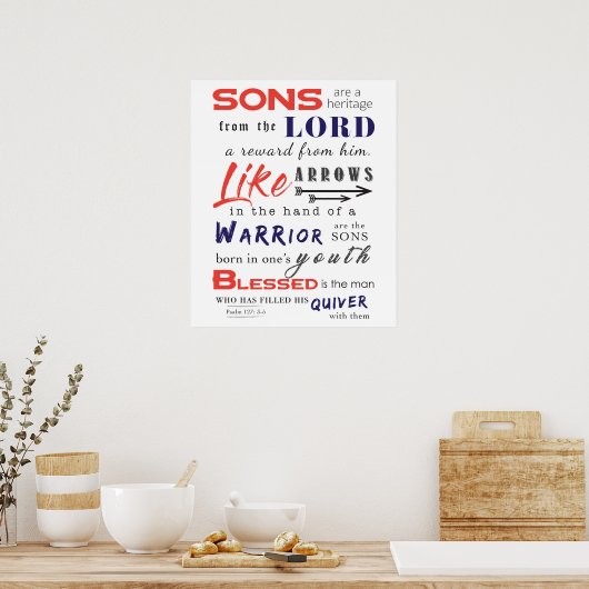 Sons zijn een erfgoed van de Heer Poster (Keuken)