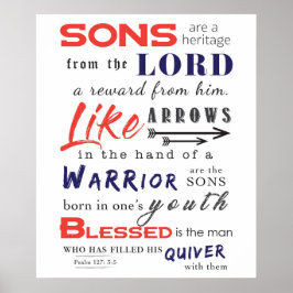 Sons zijn een erfgoed van de Heer Poster