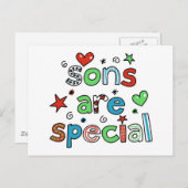 Sons zijn speciaal briefkaart (Voorkant / Achterkant)