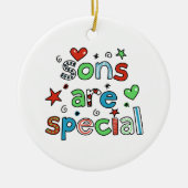 Sons zijn speciaal keramisch ornament (Voorkant)