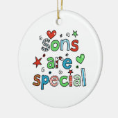 Sons zijn speciaal keramisch ornament (Links)