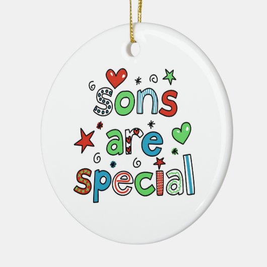 Sons zijn speciaal keramisch ornament (Links)