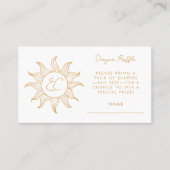 Sonshine Luier Raffle Kaart Baby shower behuizing Visitekaartje (Voorkant)