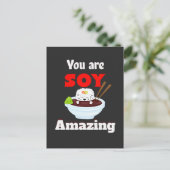 Sony verbazingwekkende kawaii sushi briefkaart (Staand voorkant)