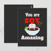 Sony verbazingwekkende kawaii sushi briefkaart (Voorkant / Achterkant)