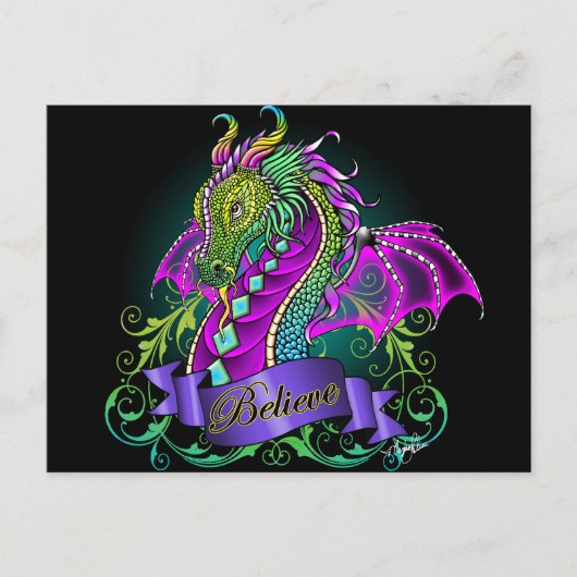 Sonya Believe Rainbow Dragon Briefkaart (Voorkant)