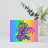 "Sonya" Geloof Fairy Rainbow Dragon Briefkaart (Staand voorkant)