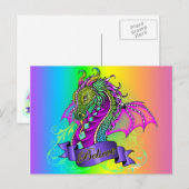 "Sonya" Geloof Fairy Rainbow Dragon Briefkaart (Voorkant / Achterkant)
