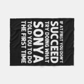 Sonya Name D Birthday Funny Christmas J Fleece Deken (Voorkant (Horizontaal))