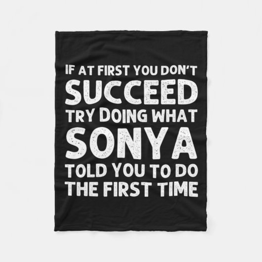 Sonya Name D Birthday Funny Christmas J Fleece Deken (Voorkant)