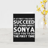 Sonya Name D Birthday Funny Christmas J  Kaart (Gele Bloem)