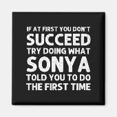 Sonya Name D Birthday Funny Christmas J  Magneet (Voorkant)