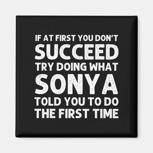 Sonya Name D Birthday Funny Christmas J  Magneet (Voorkant)