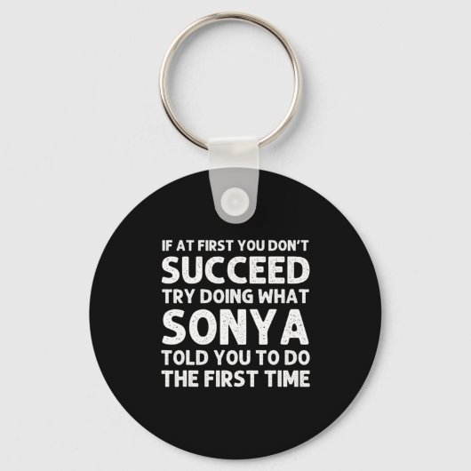 Sonya Name D Birthday Funny Christmas J  Sleutelhanger (Voorkant)