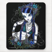 "Sonya" Tribal Fusion Belly Dancer Flower Mousepad Muismat (Voorkant)