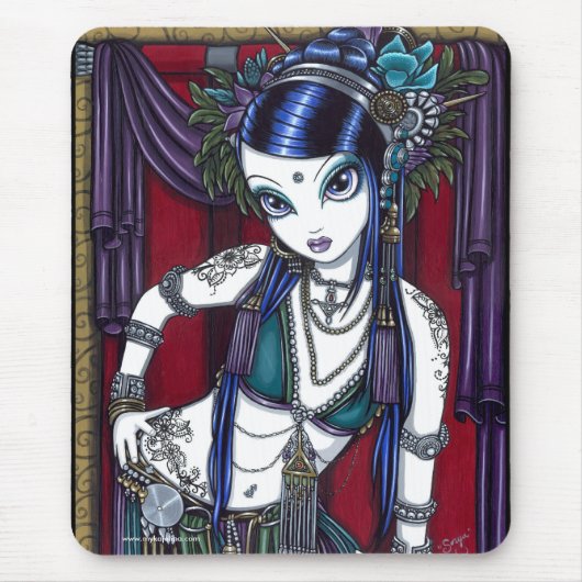 "Sonya" Tribal Fusion Belly Dancer Mousepad Muismat (Voorkant)