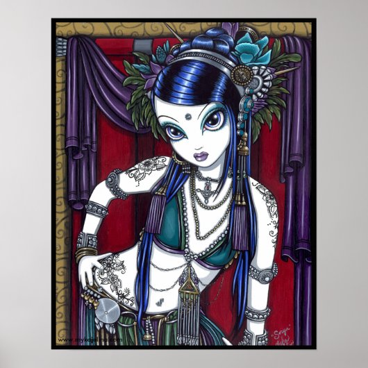 "Sonya" Tribal Fusion Belly Dancer Posters (Voorkant)