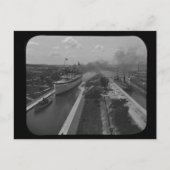 Soo Locks Magic Lantern Slide B&W Briefkaart (Voorkant)